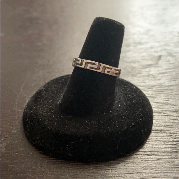 Textured Pattern Etched Band 925 Sterling Silver Ring Size 7 - Picture 2 of 5